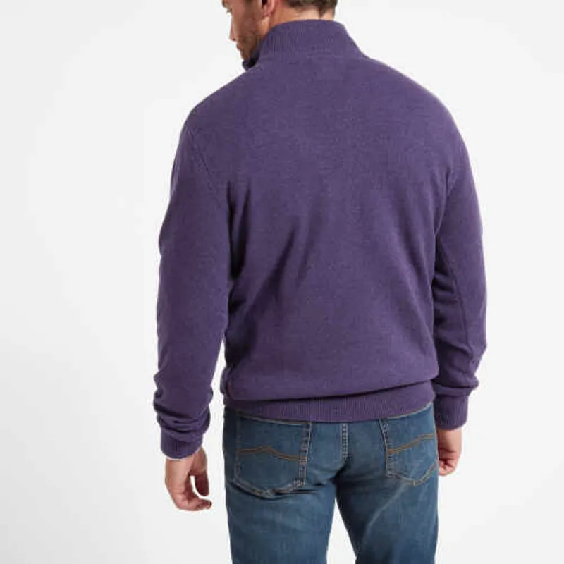 Schoffel Lambswool 1/4 Zip Jumper - Bramble-1