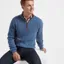 Schoffel Cashmere Cable 1/4 Zip Jumper - Stone Blue
