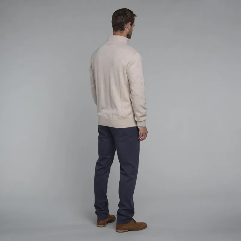 Schoffel Porthmeor Pima Cotton 1/4 Zip - Oat-1