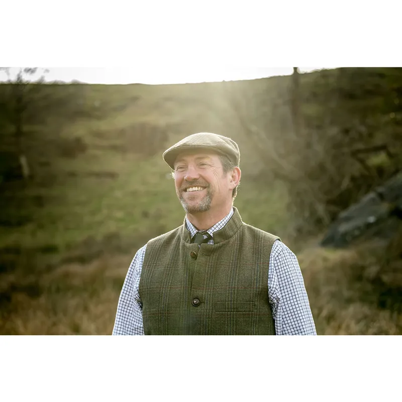 Schoffel Nehru Tweed Waistcoat - Buckingham Tweed-1