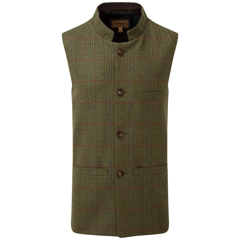 Schoffel Nehru Tweed Waistcoat - Buckingham Tweed