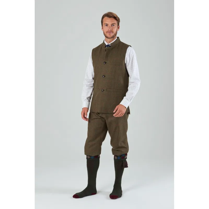 Schoffel Nehru Tweed Waistcoat - Buckingham Tweed-2