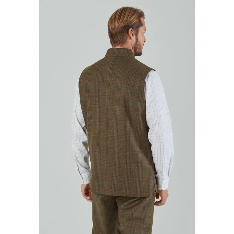 Schoffel Nehru Tweed Waistcoat - Buckingham Tweed-4