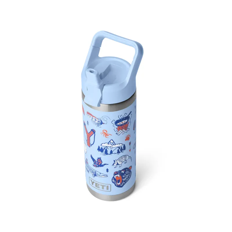 YETI Rambler 18oz Coloured Straw Bottle - Big Sky Summer Camp-1