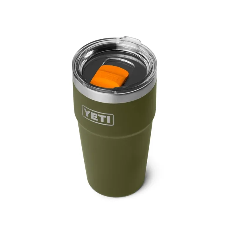 YETI Rambler 20oz Stackable Cup - Olive/ King Crab-1