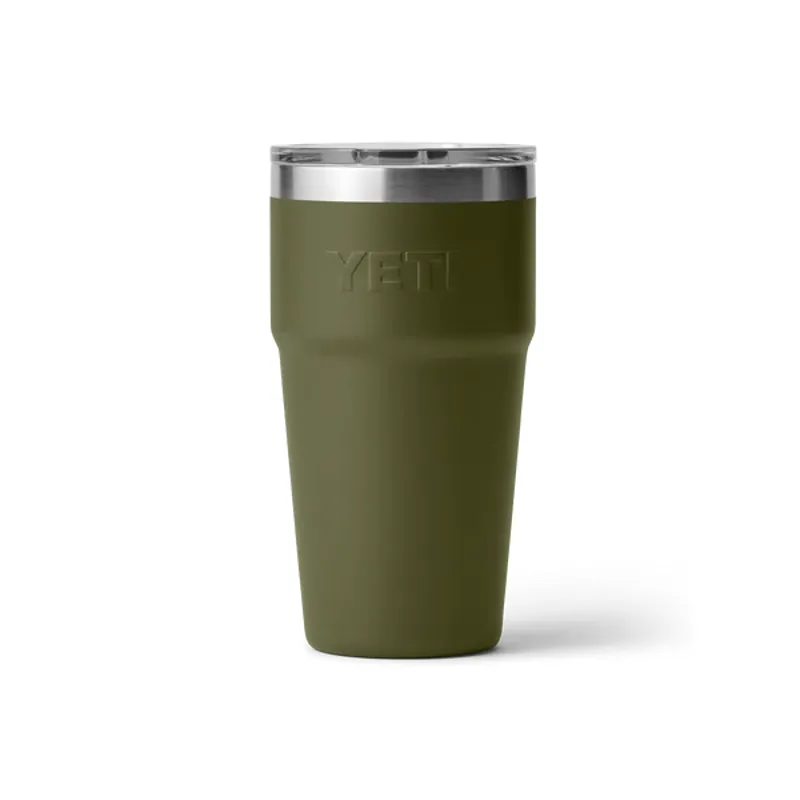 YETI Rambler 20oz Stackable Cup - Olive/ King Crab-2