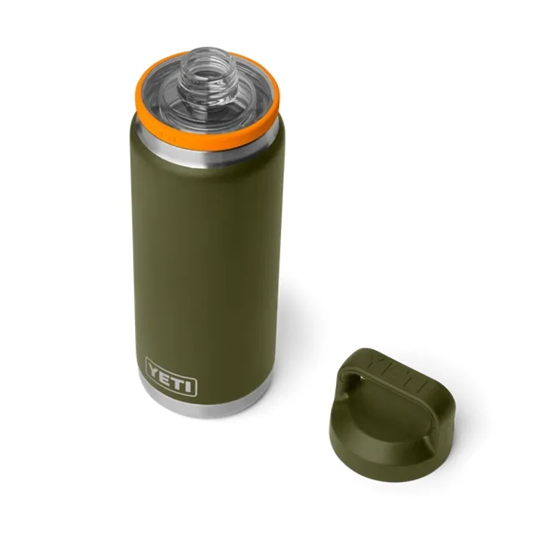 YETI Rambler 26oz Bottle Coloured Chug Cap - Olive/ King Crab-1