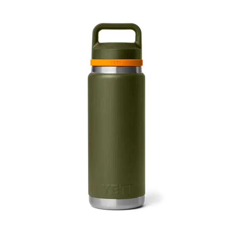 YETI Rambler 26oz Bottle Coloured Chug Cap - Olive/ King Crab-2