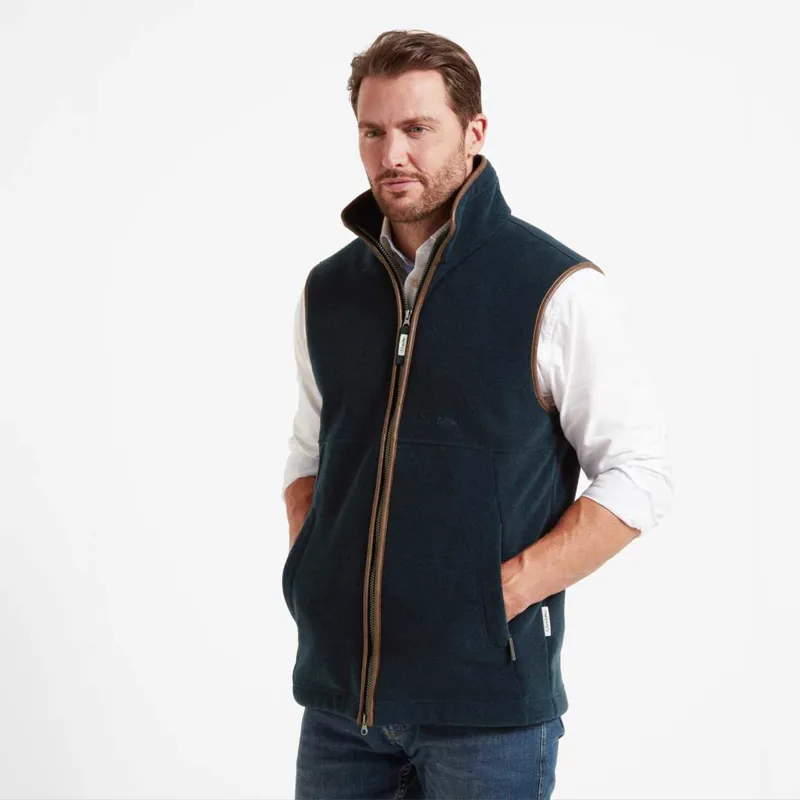 Schoffel Oakham Fleece Gilet - Petrol Blue-2