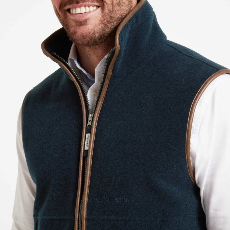 Schoffel Oakham Fleece Gilet - Petrol Blue-1