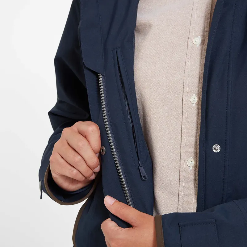 Schoffel Teal Ultralight Coat - True Navy-5