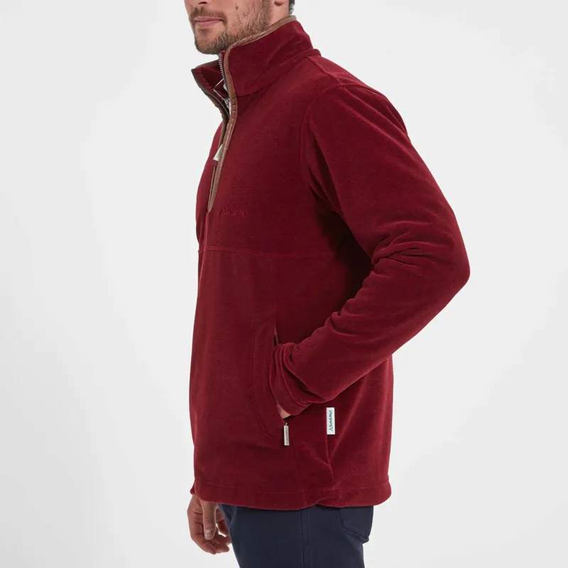 Schoffel Berkeley 1/4 Zip Fleece - Claret-2