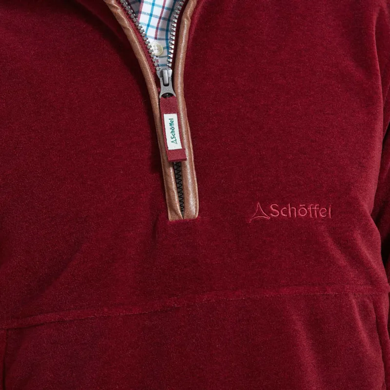 Schoffel Berkeley 1/4 Zip Fleece - Claret-3