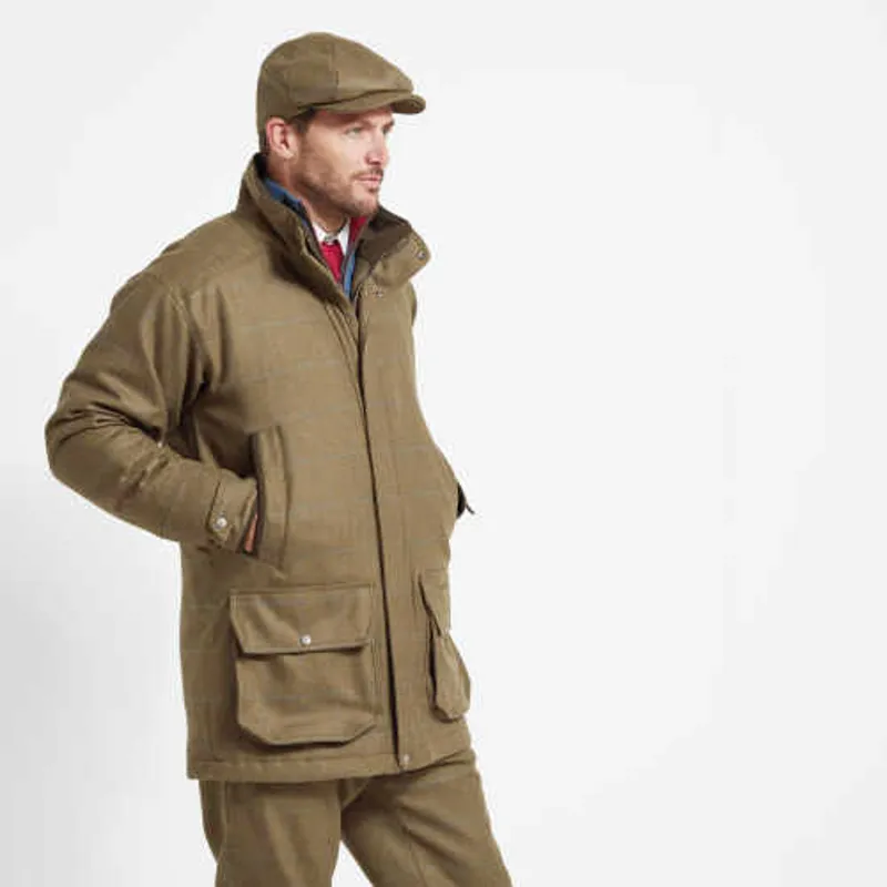 Schoffel Ptarmigan Tweed Classic Coat - Corry Tweed