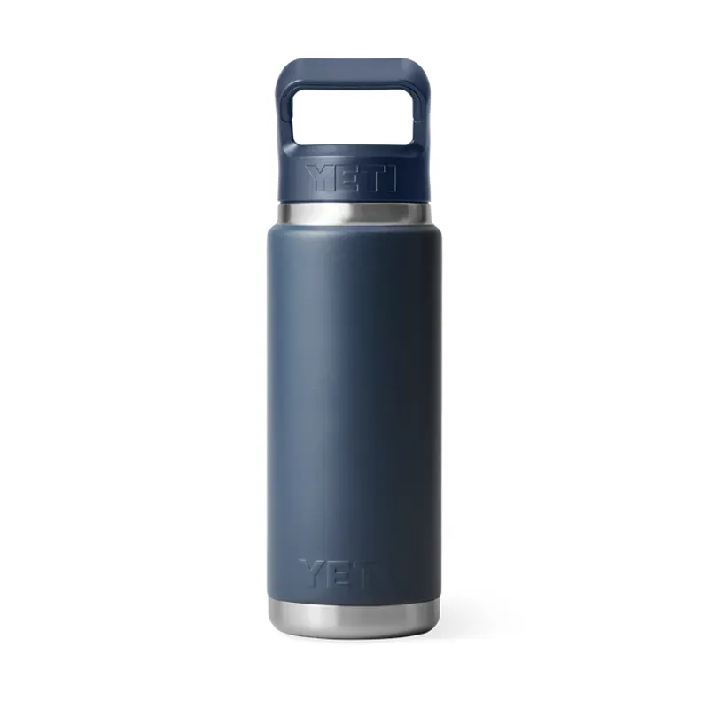 YETI Rambler 26 Oz Coloured Straw Cap Bottle - Navy-3