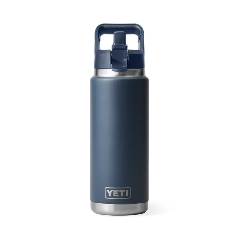 YETI Rambler 26 Oz Coloured Straw Cap Bottle - Navy-1