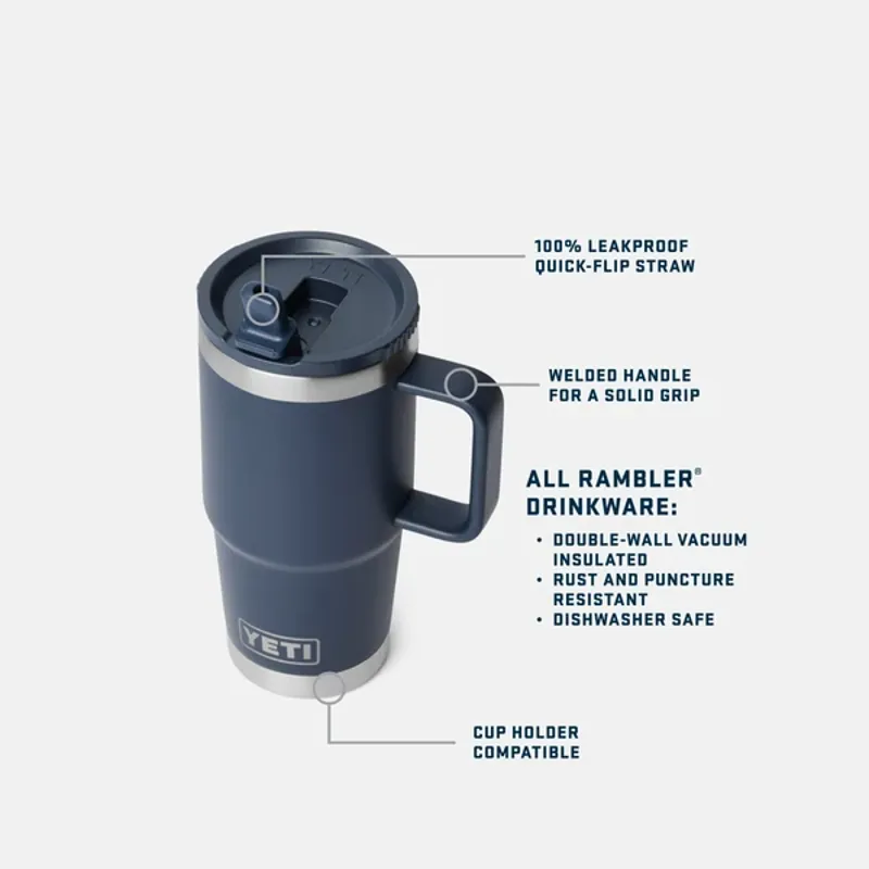 YETI Rambler 20oz Travel Straw Mug - Pampa Green-3