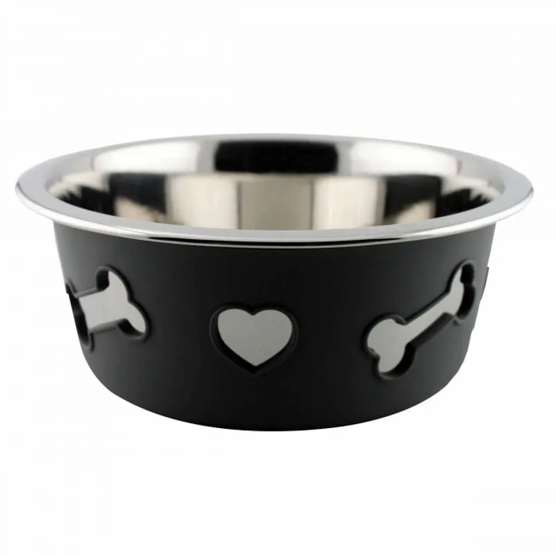 Weatherbeeta Non-Slip StainlessSteel Silicone Bone Bowl - 21cm-1