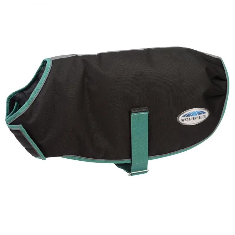 Weatherbeeta Green-Tec 900D Lite Plus Dog Coat - Black/Bottle Green
