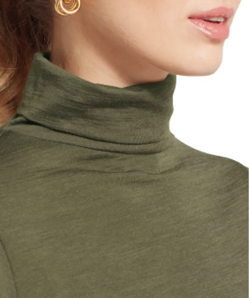 Schoffel Ladies Malton Merino Top - Dark Khaki Green-4