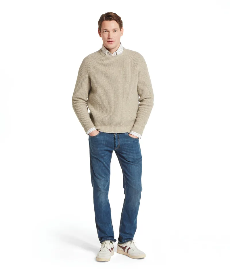 Schoffel Balmaha Crew Neck Jumper - Oatmeal-1