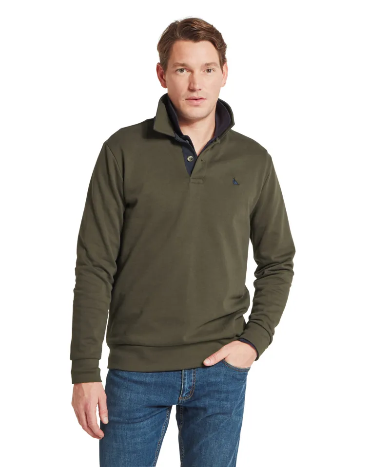 Schoffel Horseley Rugby Sweatshirt - Peat Green-4