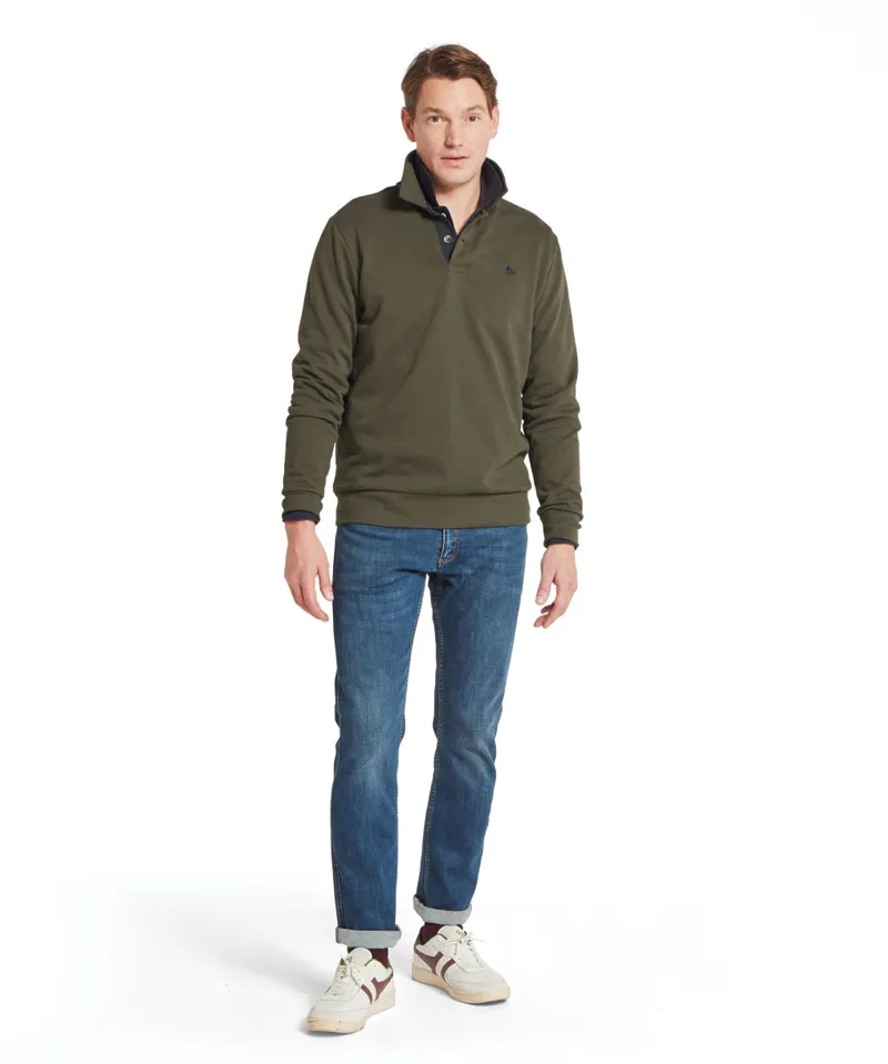 Schoffel Horseley Rugby Sweatshirt - Peat Green