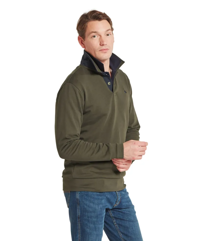Schoffel Horseley Rugby Sweatshirt - Peat Green-1