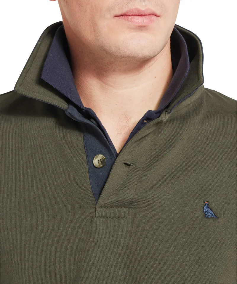 Schoffel Horseley Rugby Sweatshirt - Peat Green-3
