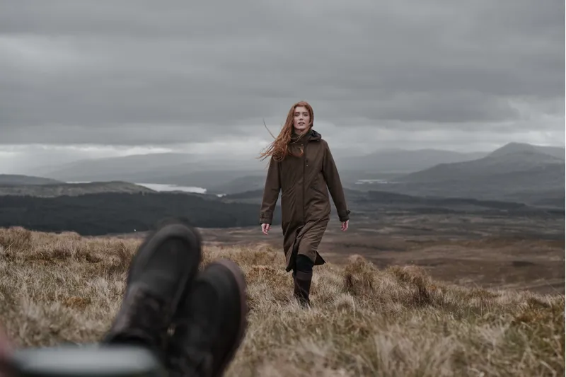 Hoggs Of Fife Struther Long Riding Coat - Sage-3