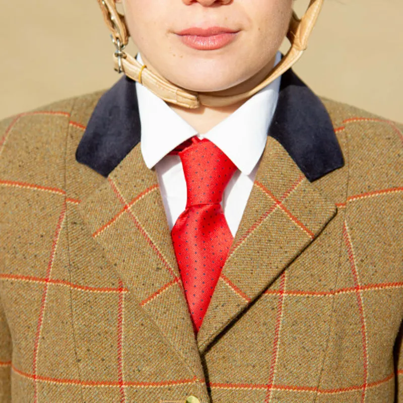 Supreme Products Adults Show Tie - Red/Navy Spot-2