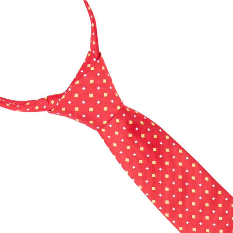 Supreme Products Childs Show Tie - Red/Gold Diamonds-1