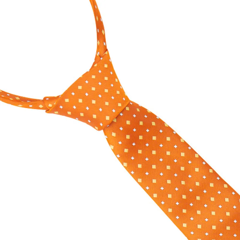 Supreme Products Childs Show Tie - Orange/Gold Diamonds-1