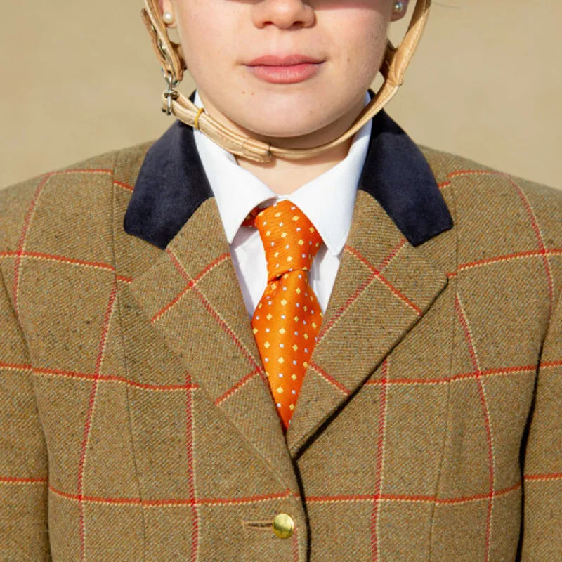 Supreme Products Childs Show Tie - Orange/Gold Diamonds-2