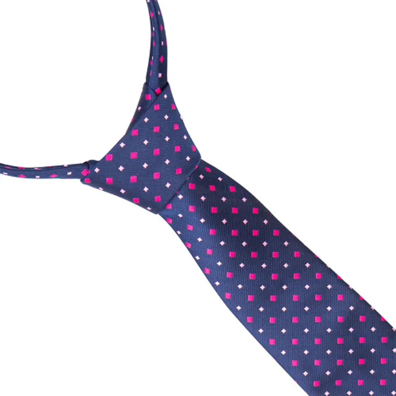 Supreme Products Adults Show Tie - Navy/Pink Diamonds-1