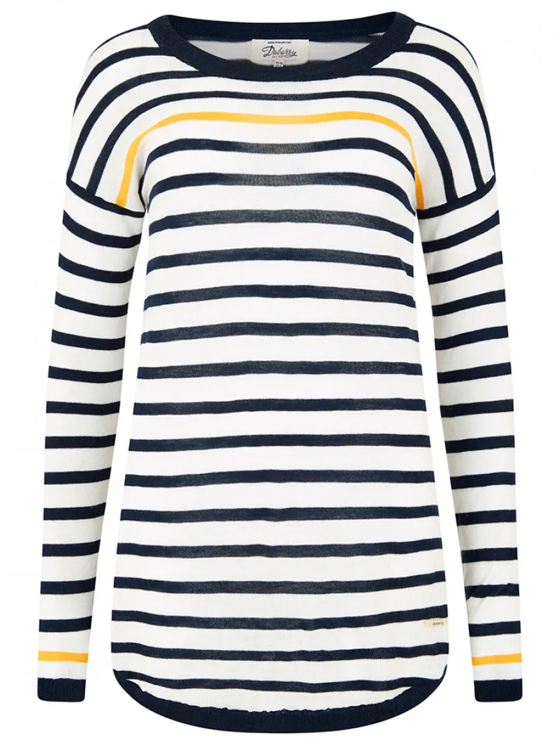 Dubarry Abbeyside Striped Top - White Multi