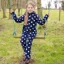 Supreme Products Childs Dotty Fleece Onesie - Noble Navy