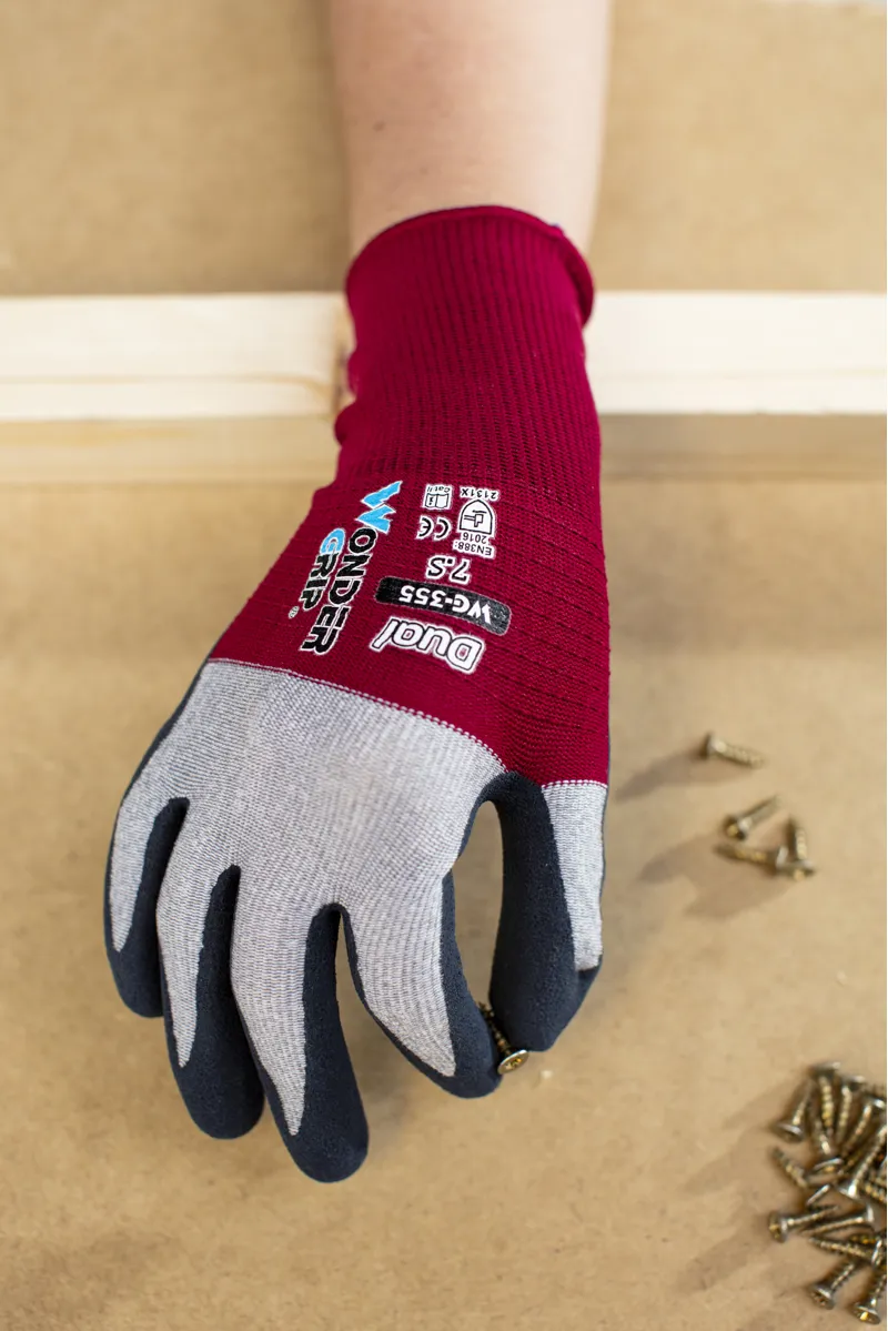 Wonder Grip 355 Dual Glove - Red/Grey-3