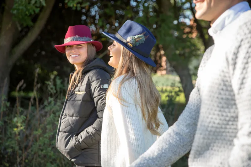 Hicks and Brown Suffolk Fedora Guinea Wrap - Maroon-3