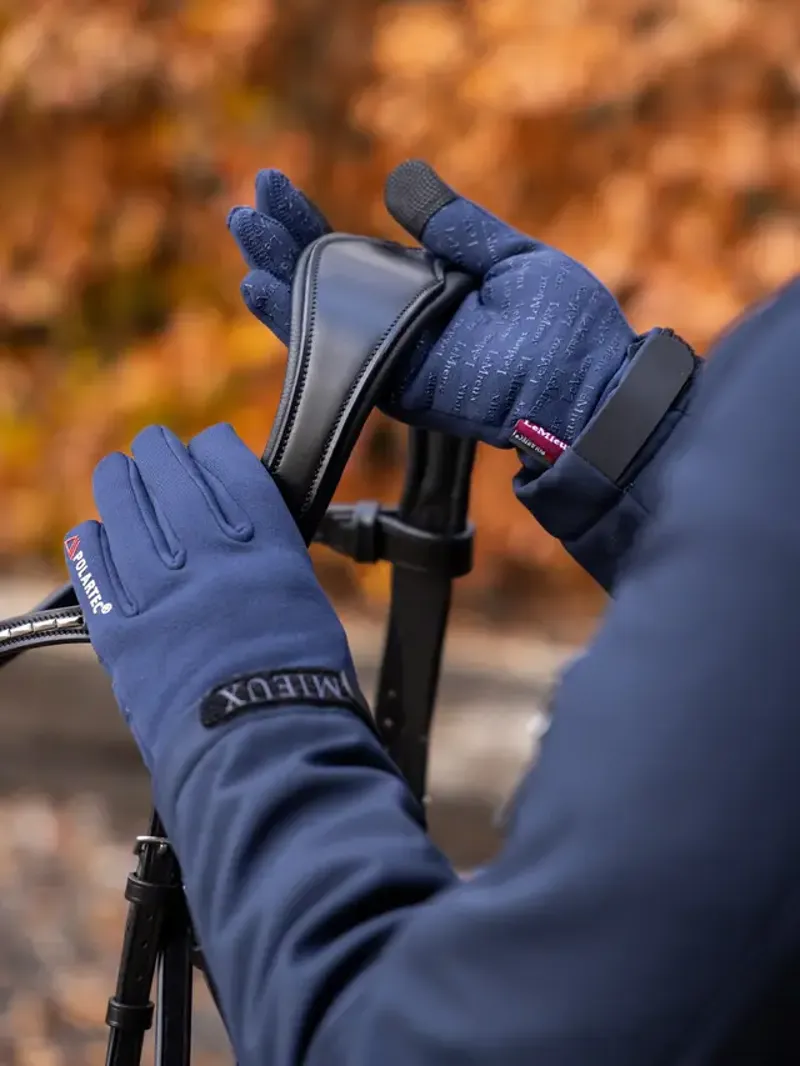 LeMieux Polartec Glove - Navy-1