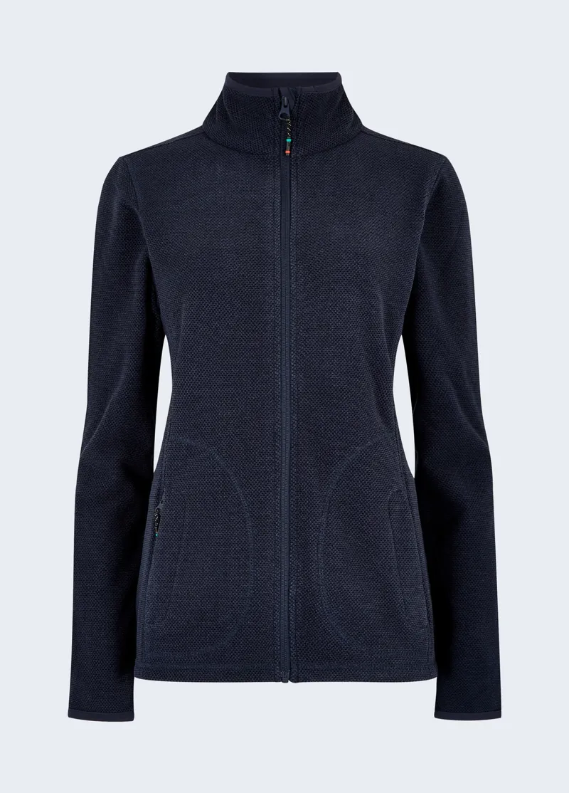 Dubarry Sicily Aquatech Ladies Full Zip Fleece - Navy-5