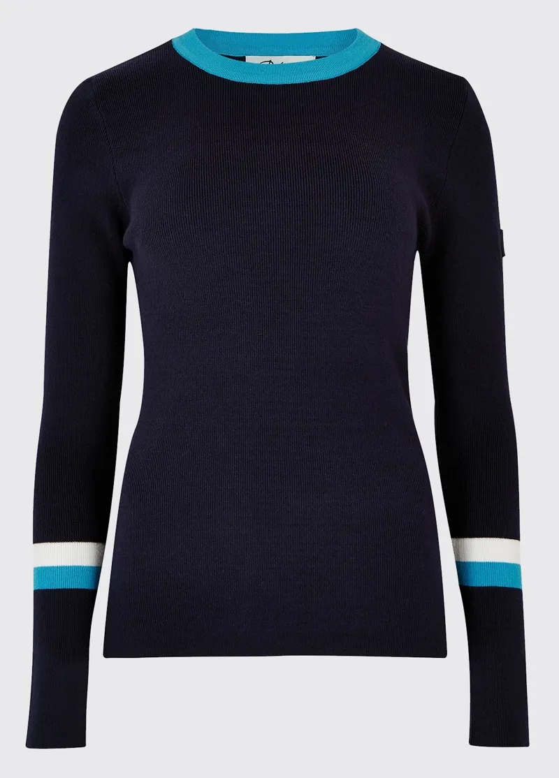 Dubarry Tolka Crew Neck Sweater - Navy Multi-1