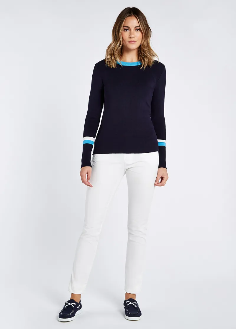 Dubarry Tolka Crew Neck Sweater - Navy Multi-2