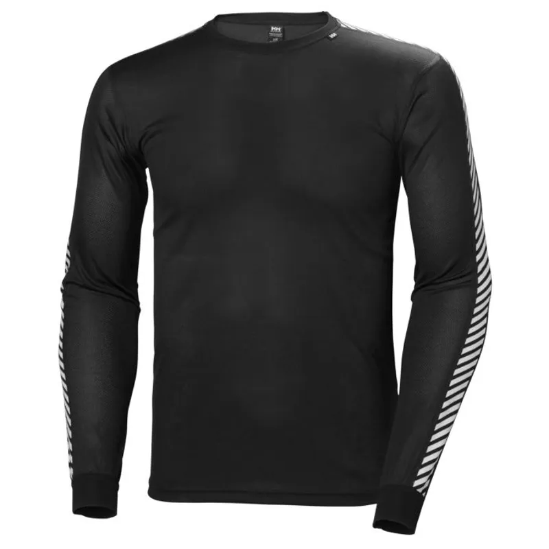 Helly Hansen Lifa Stripe Crew Neck Base Layer - Black