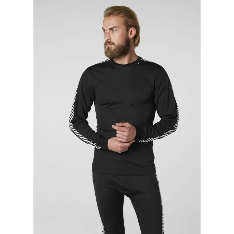 Helly Hansen Lifa Stripe Crew Neck Base Layer - Black-1