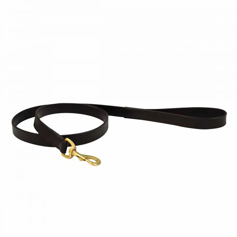 Weatherbeeta Flat Leather Dog Lead - One Size