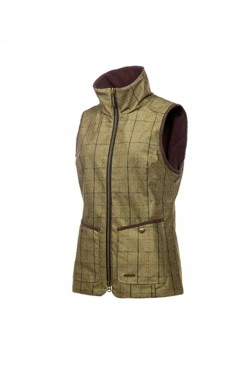 Baleno Perth Country Waistcoat - Khaki Tweed