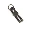 Pampeano Cuerda Braided Keyring - Brown Leather