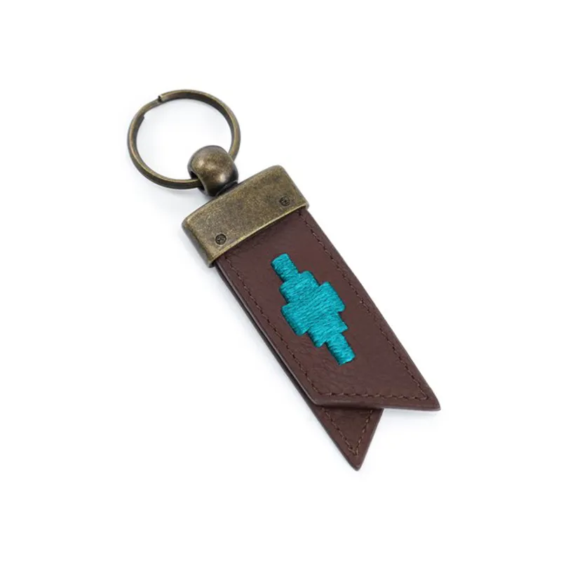 Pampeano Juntos Origami Keyring - Brown/Turquoise