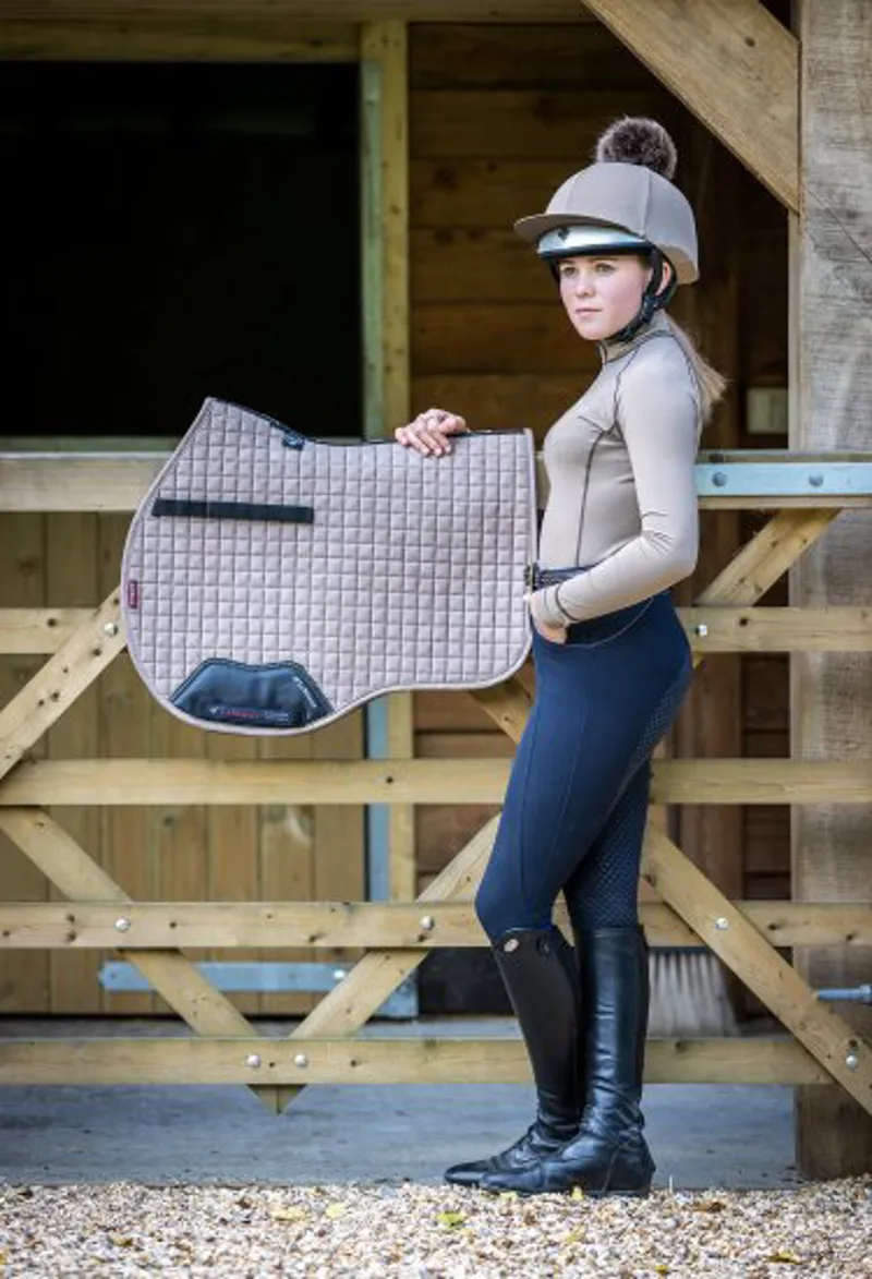 LeMieux ProSport Suede GP Square - Mink-3